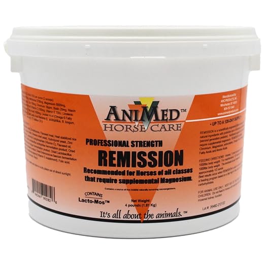AniMed Remission Hoof Health Horse Supplement – Magnesium, Biotin & Probiotic Support, 4 lb