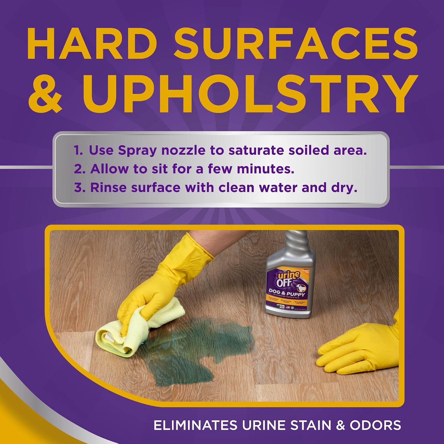 Urine Off Dog & Puppy Stain & Odor Remover – Bio-Enzymatic Pet Urine Cleaner & Odor Eliminator