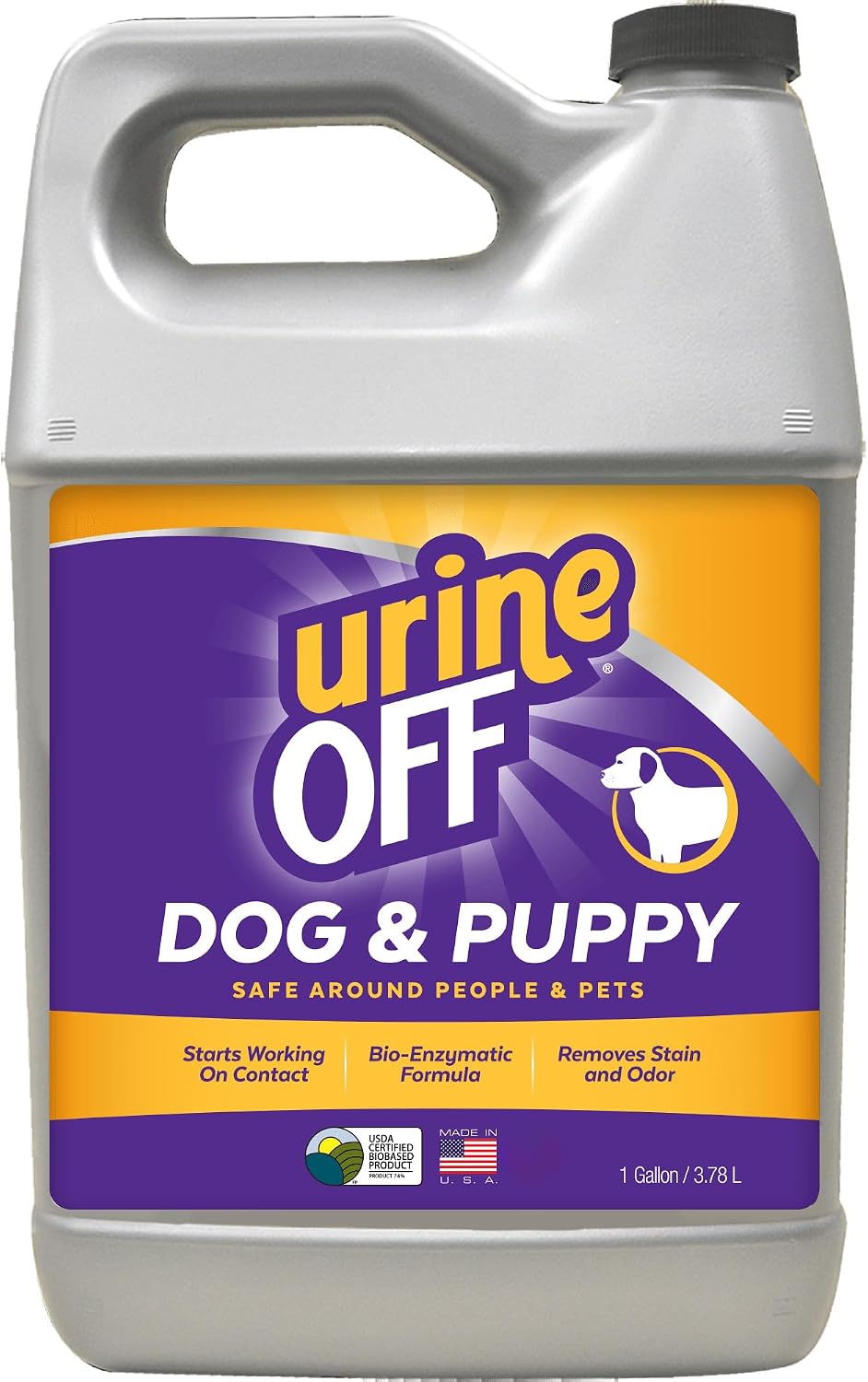 Urine Off Dog & Puppy Stain & Odor Remover – Bio-Enzymatic Pet Urine Cleaner & Odor Eliminator