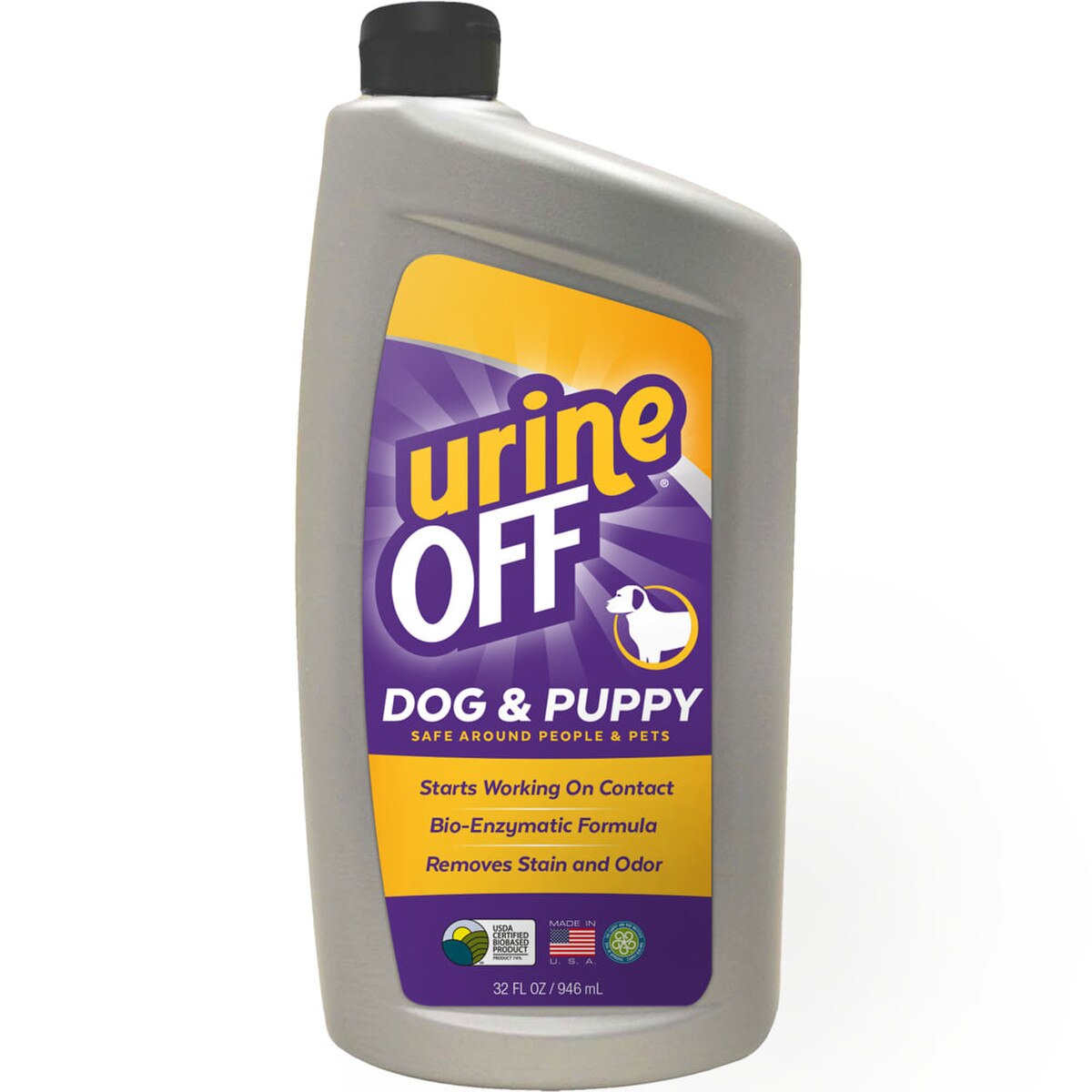 Urine Off Dog & Puppy Stain & Odor Remover – Bio-Enzymatic Pet Urine Cleaner & Odor Eliminator