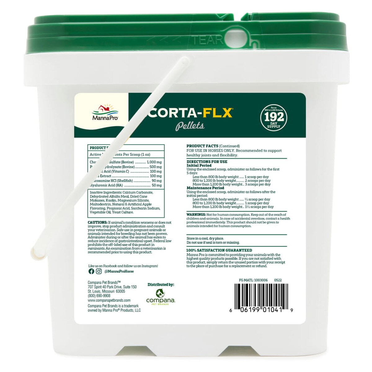  Manna Pro Corta-Flx Equine Joint Supplement Pellets, 12 lb Bag