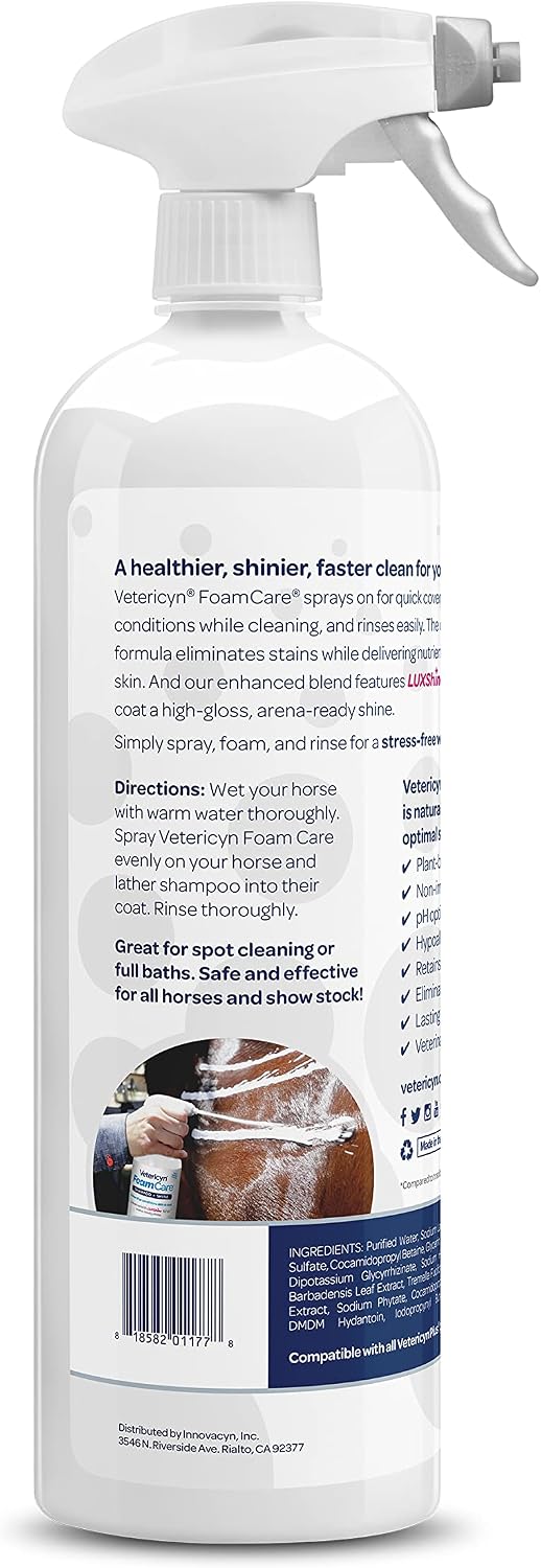 Vetericyn FoamCare Horse Shampoo – 32 oz