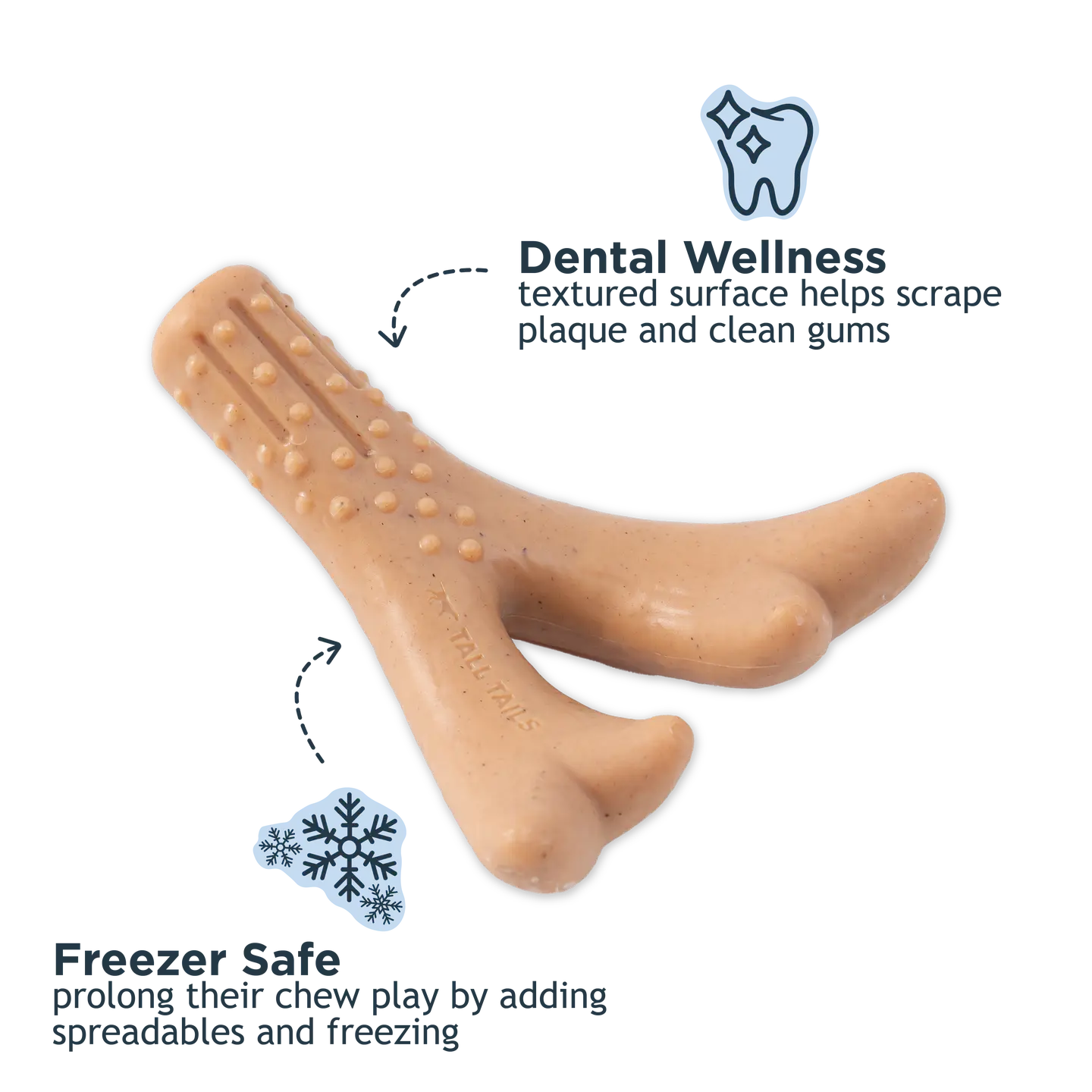 Tall Tails Dog Antler Chew Peanut Butter – Small