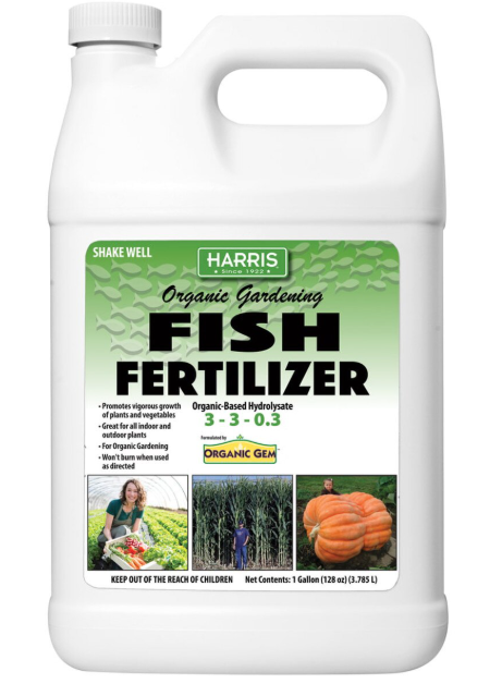 The Grow Co Organic Fish Fertilizer 2-3-1 – 1 Gallon 128 oz Liquid Fish Emulsion for Plants, Flowers & Vegetables