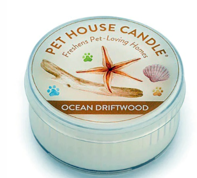 One Fur All® Pet House Candle – Ocean Driftwood Mini