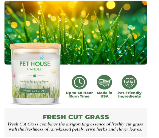 One Fur All® Pet House Candle – Fresh Cut Grass, 9 oz — image 2