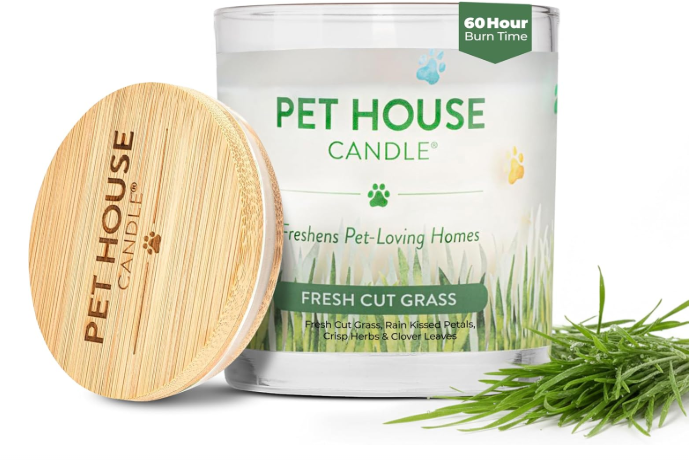 One Fur All® Pet House Candle – Fresh Cut Grass, 9 oz