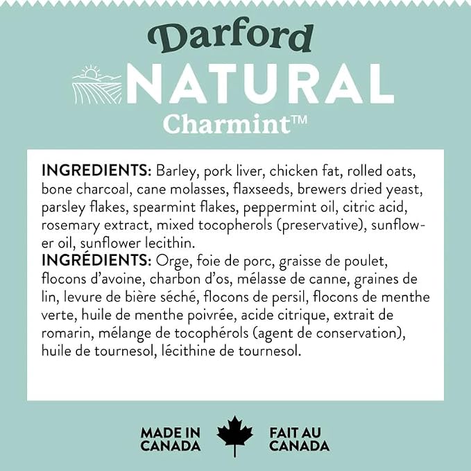 Darford Naturals CharMint Mini Dog Treats – 12 lb Bulk Box, Oven-Baked Mint Breath-Freshening Dog Biscuits