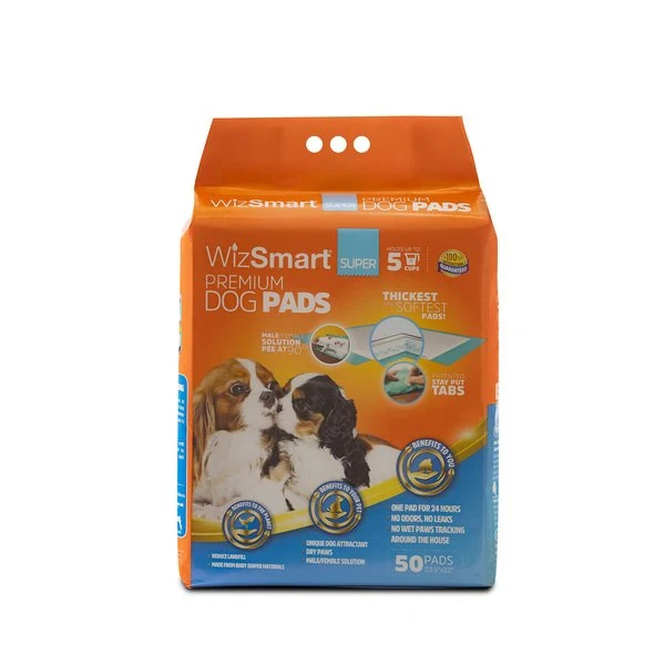 WizSmart Heavyweight Dog Pads for Small Dogs & Puppies – 14 Count