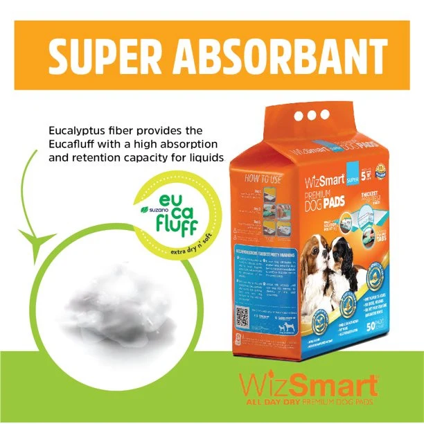WizSmart Heavyweight Dog Pads for Small Dogs & Puppies – 14 Count