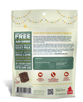 Plato Santa's Cookies Lamb & Goat Milk Jerky Bites – Dog Treats