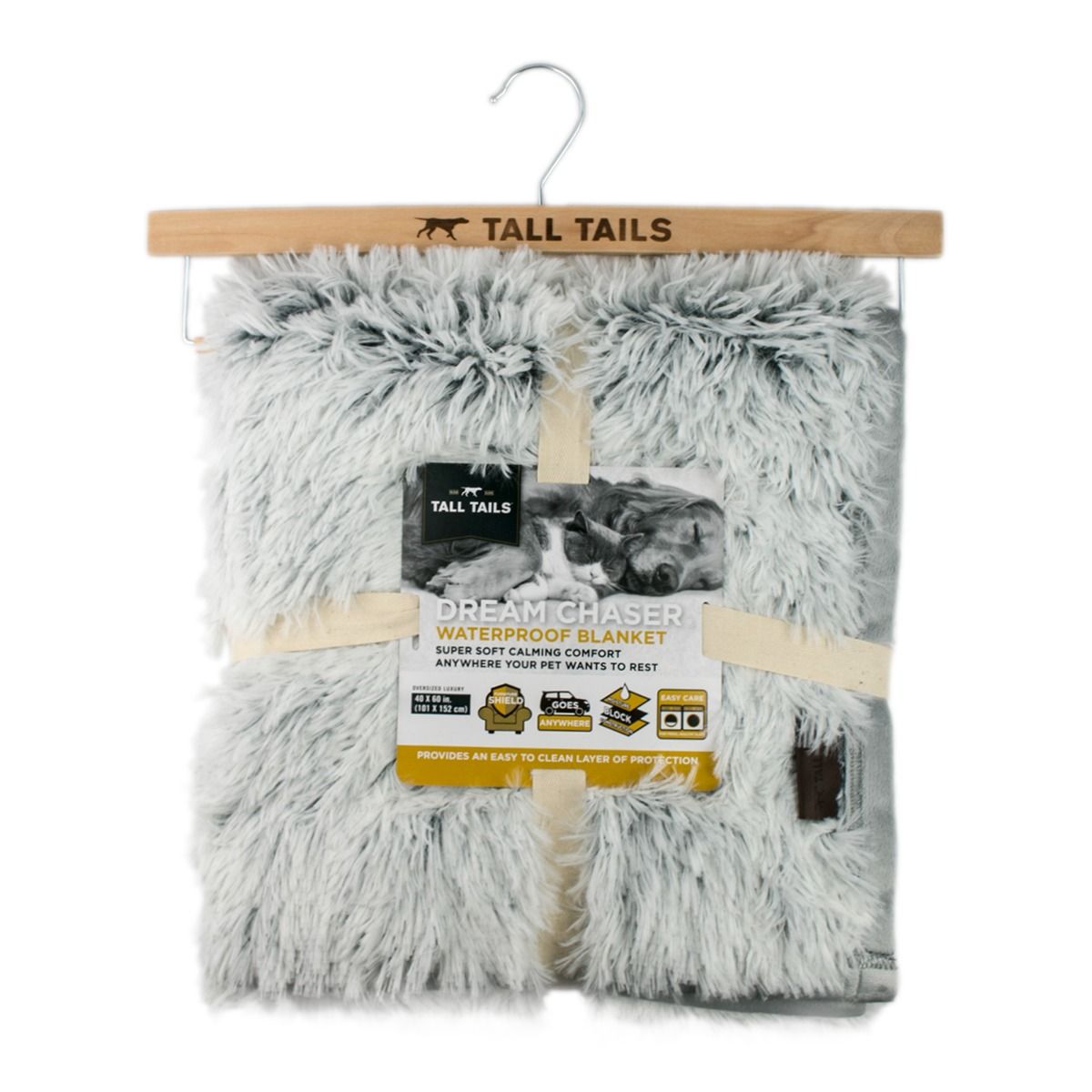 Tall Tails Frosted Grey Waterproof Dog Blanket – 40 x 60 Inch