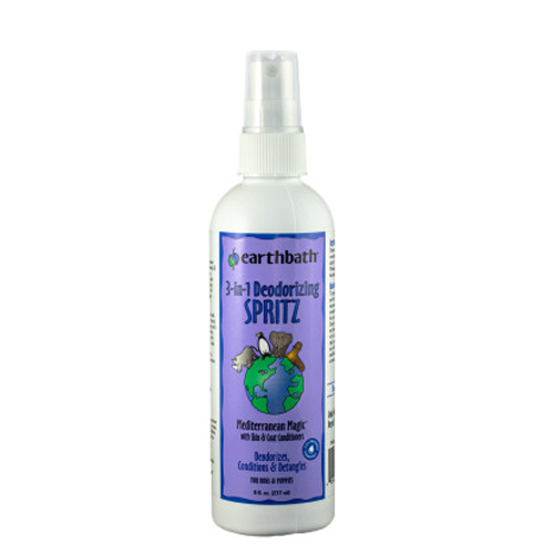Earthbath 3-in-1 Mediterranean Magic Deodorizing Spritz for Dogs & Puppies – Rosemary, Conditions & Detangles, 8 oz