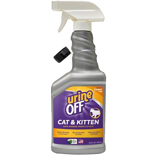 Urine Off Cat & Kitten Stain & Odor Remover – Bio-Enzymatic Cat Urine Cleaner & Odor Eliminator