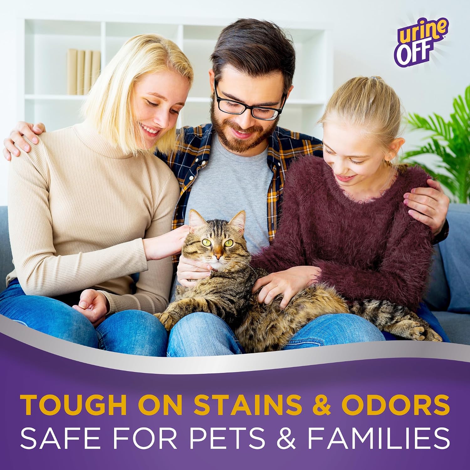 Urine Off Cat & Kitten Stain & Odor Remover – Bio-Enzymatic Cat Urine Cleaner & Odor Eliminator
