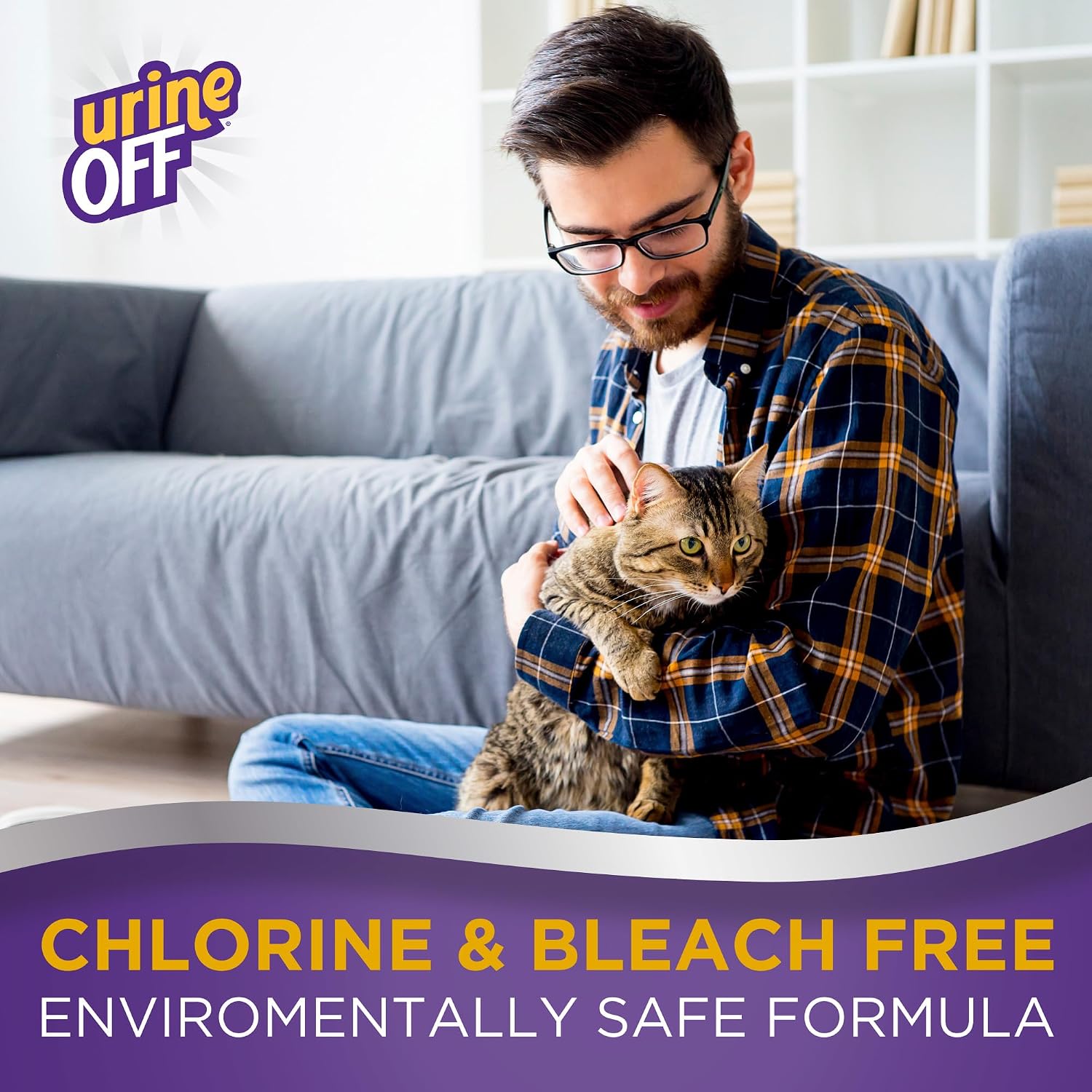 Urine Off Cat & Kitten Stain & Odor Remover – Bio-Enzymatic Cat Urine Cleaner & Odor Eliminator
