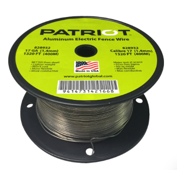 Patriot Aluminum Electric Fence Wire – 17 Gauge, 1320 ft
