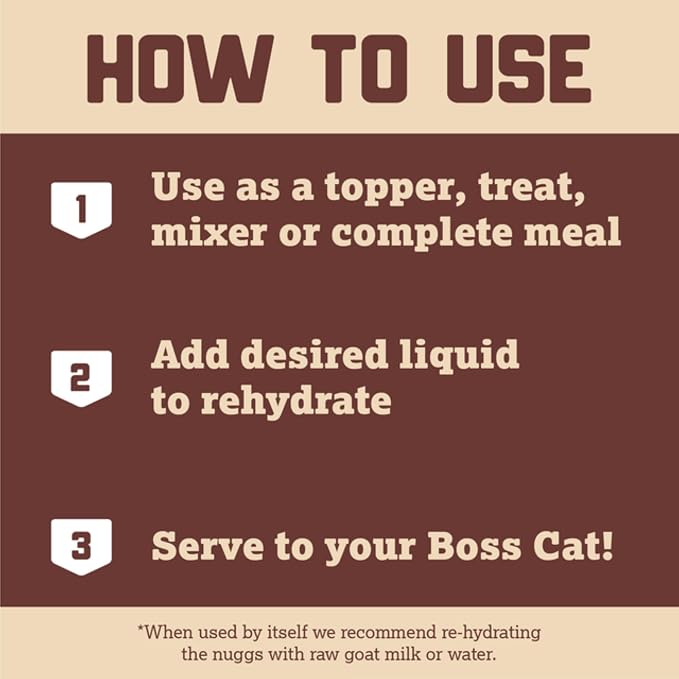 Boss Cat Freeze Dried Raw Diet (Cats), Turkey Recipe, 9 oz Bag