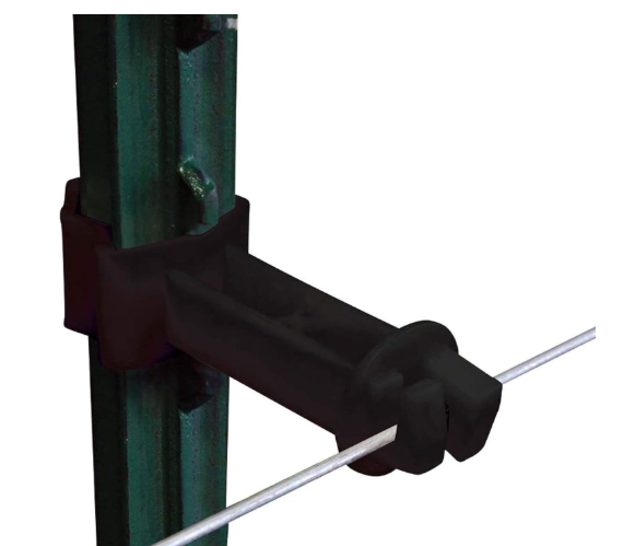 Patriot 2-Inch Wrap-Around T-Post Extender Insulator – Black