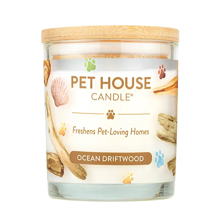 One Fur All® Pet House Candle – Ocean Driftwood, 9 oz