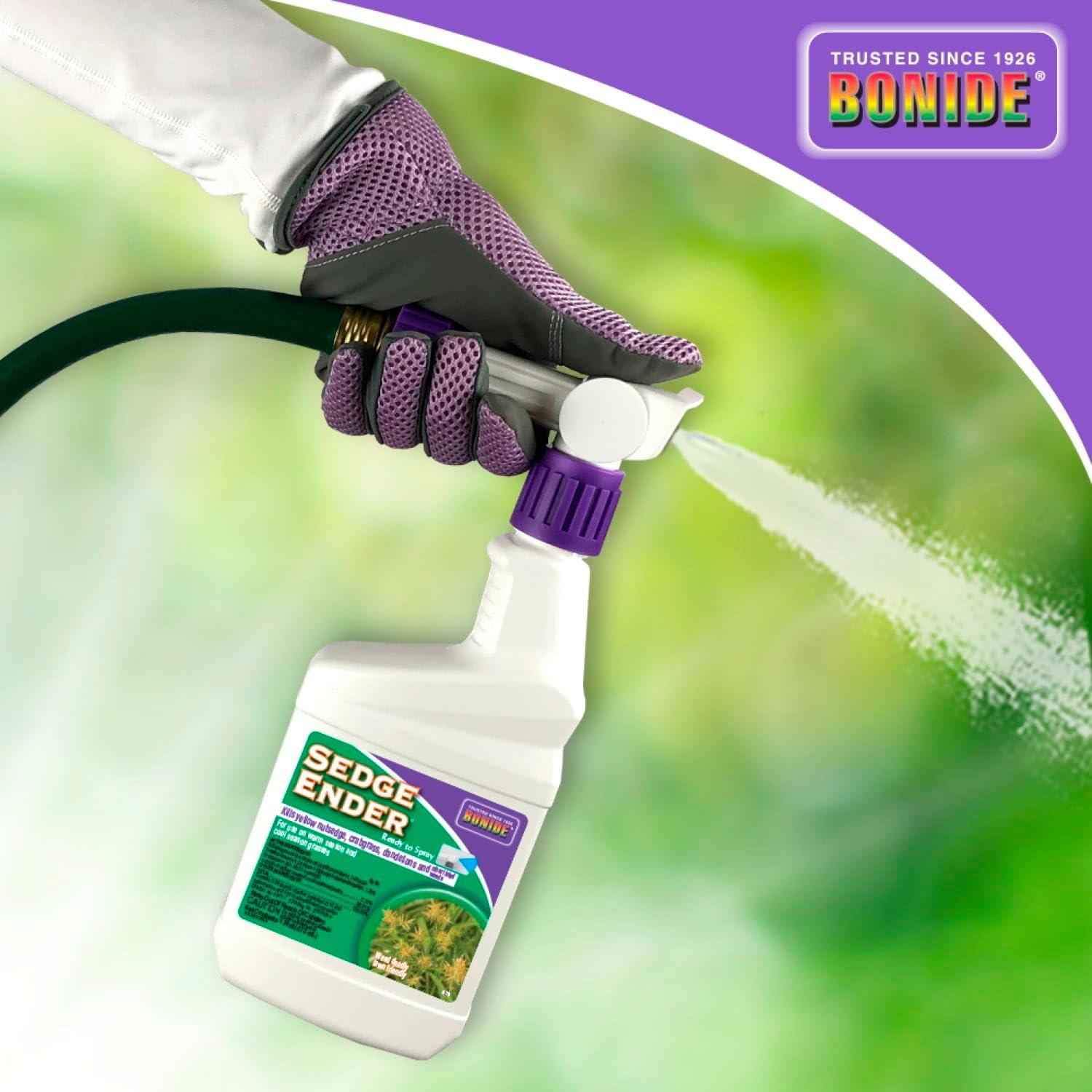 Bonide Sedge Ender RTS Weed Killer 16 oz – Hose-End Spray for Nutsedge, Crabgrass & Grassy Weeds
