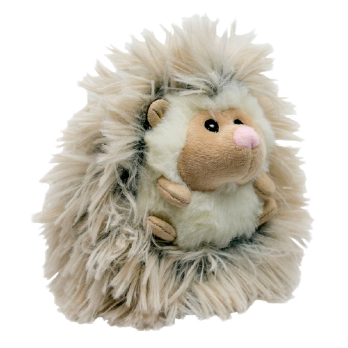 Tall Tails Real Feel Fluffy Baby Hedgehog with Squeaker Dog Toy – 5 Inch