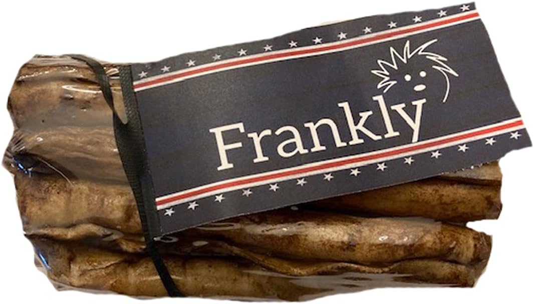 Frankly Chicken Flavor Beef Roll Wrap Chews | Small Chicken Wrapped Rawhide For Training Small & Large Dogs | 5-6 Inches Long Grain-Free Chicken Dog Chews | 100 percent Collagen (Pack Of 8)