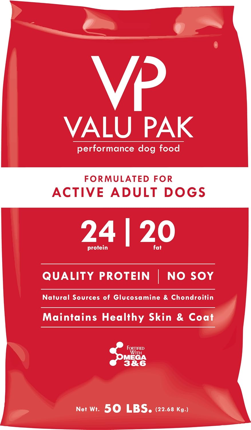 Valu-Pak Free 24-20 Performance Dog Food – Red Bag, 50 lb