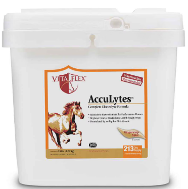 Vita Flex AccuLytes Complete Electrolyte Formula for Horses 20 lb – Gingersnap Electrolyte Supplement, 213-Day Supply