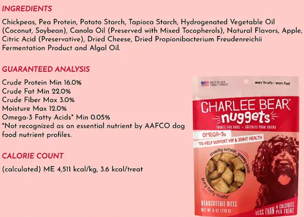 Charlee Bear Bearcuterie Bites Nuggets Dog Treats – Bite-Sized Meaty Treats for Dogs