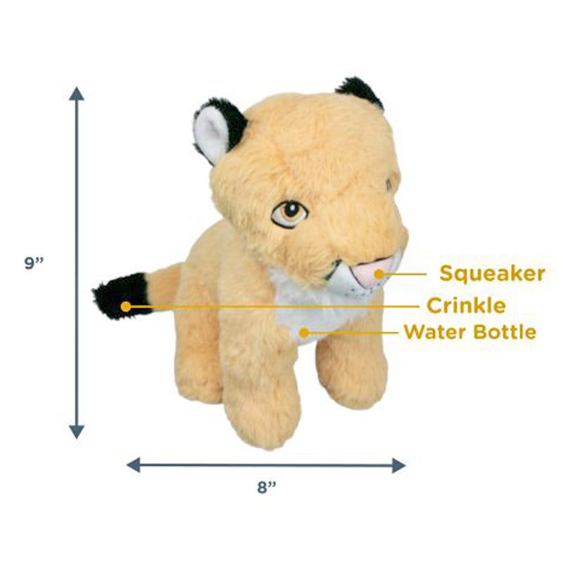 Tall Tails Mountain Lion Crunch Squeak Crinkle Dog Toy – 9 Inch