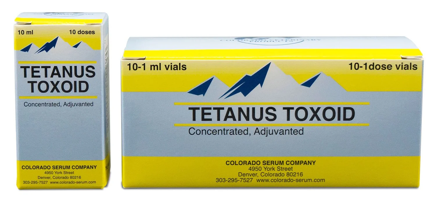 Colorado Serum Tetanus Toxoid Concentrated Vaccine for Horses & Livestock – 10 mL, 10 Dose