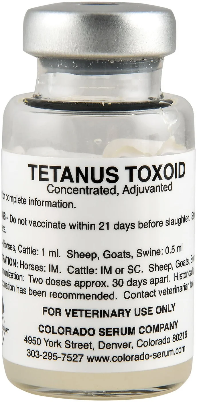 Colorado Serum Tetanus Toxoid Concentrated Vaccine for Horses & Livestock – 10 mL, 10 Dose