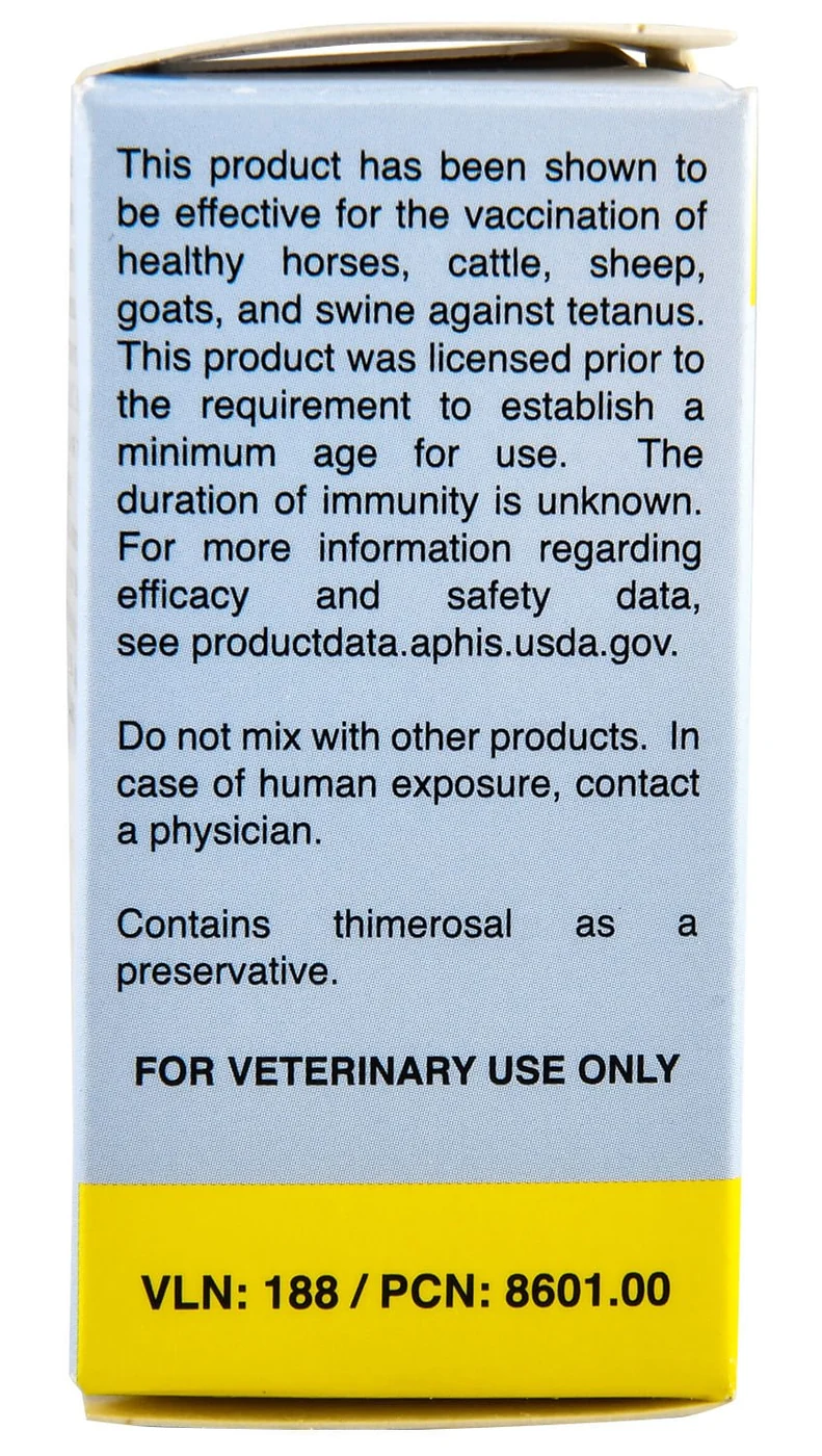 Colorado Serum Tetanus Toxoid Concentrated Vaccine for Horses & Livestock – 10 mL, 10 Dose