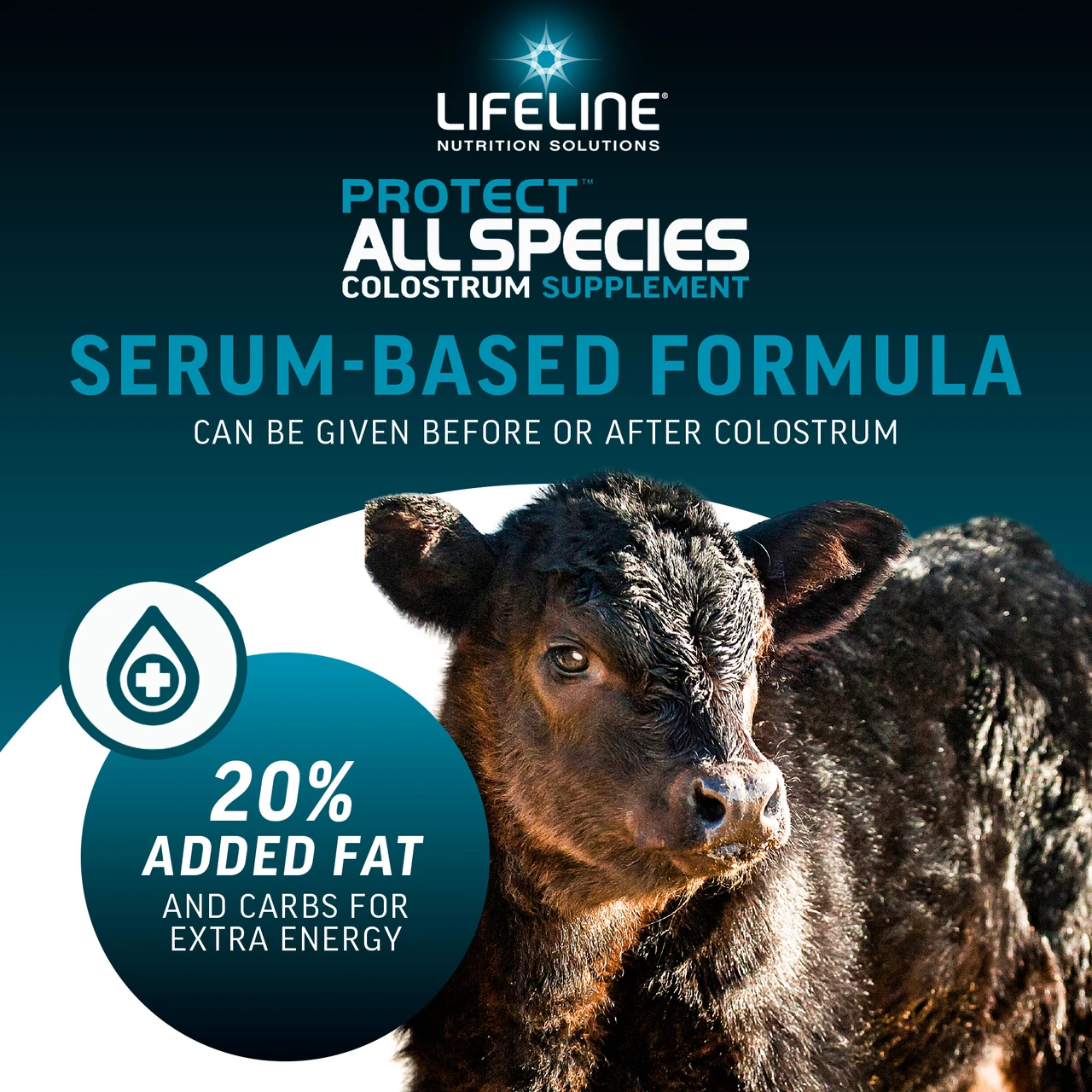 LIFELINE Protect All Species 50g Colostrum Supplement for Newborn Calves, Lambs, Kids, Puppies & Piglets – 1 lb
