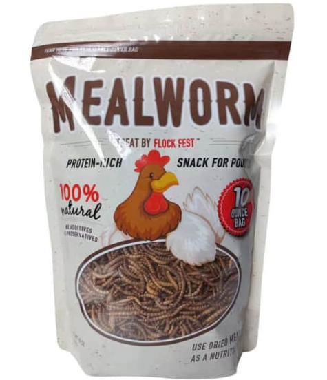 Dried Mealworms 10 oz – High-Protein Bird, Chicken & Wild Bird Food Treat