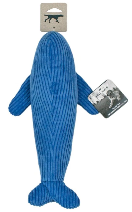 Tall Tails Plush Whale Squeaker Dog Toy – 14 Inch