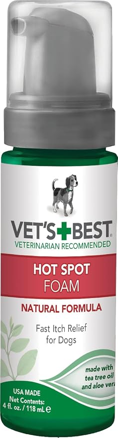 Vet’s Best Hot Spot Foam for Dogs, 4 oz