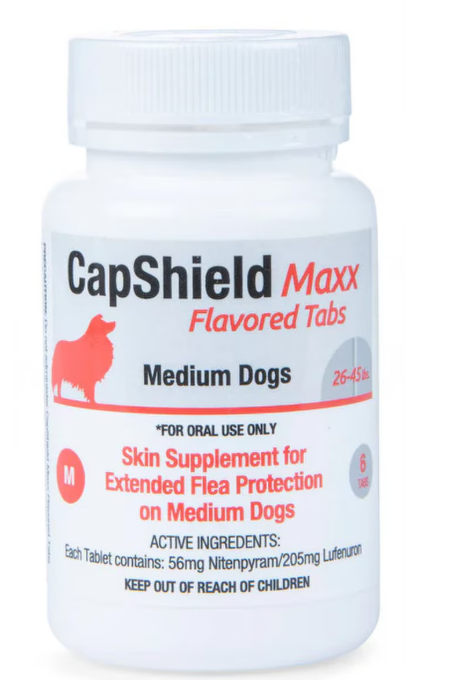 CapShield Maxx Flavored Tabs Supplement for Medium Dogs 26-45-lb, 6-count