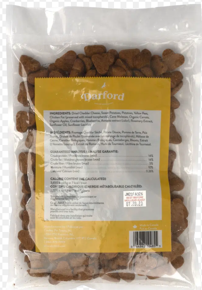 Darford Grain Free Cheddar Cheese Mini Dog Treats 1 lb – Oven-Baked Crunchy Treats with Real Cheese