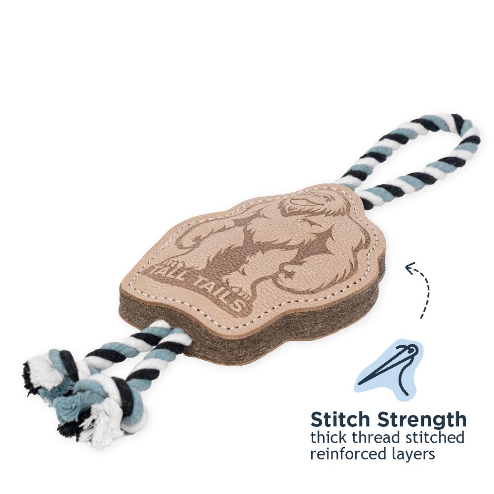 Tall Tails Natural Leather Big Foot Tug Dog Toy – 16 Inch