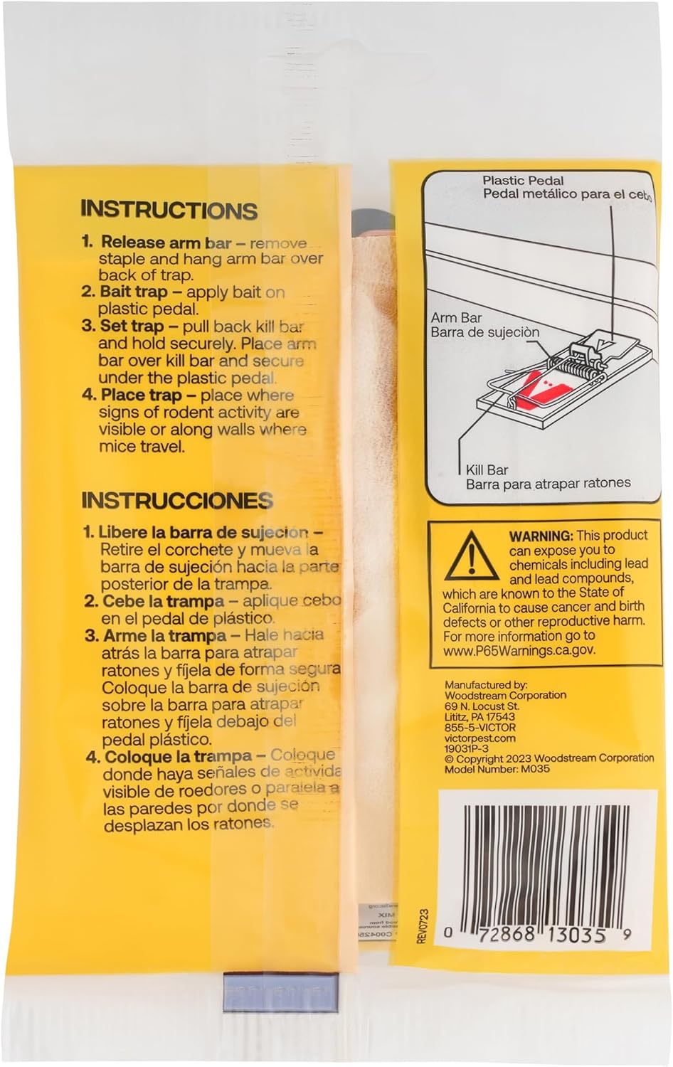 Victor Quick-Set Mouse Trap M035 – Pre-Baited Wooden Snap Trap
