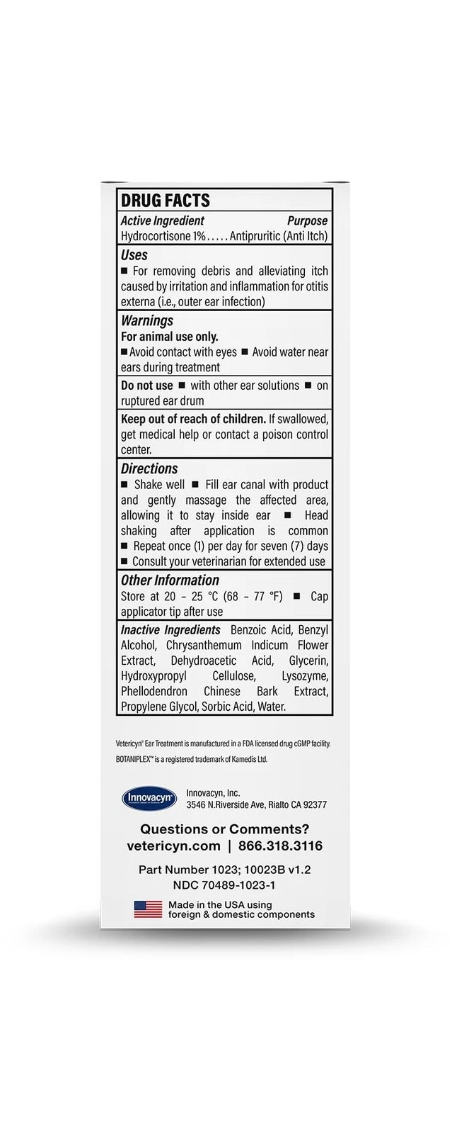 Vetericyn Triple-Action Ear Treatment for Dogs – 1.5 oz
