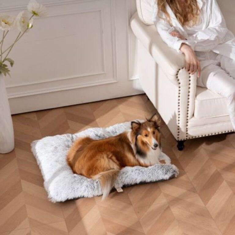 Tall Tails Cuddle Crate Dog & Cat Bed – Grey, Large 30 x 19 Inch
