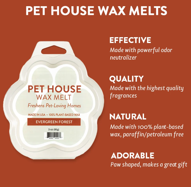 One Fur All Pet House Evergreen Forest Wax Melt – Pet Odor Eliminating Plant-Based Wax, 3 oz — image 2