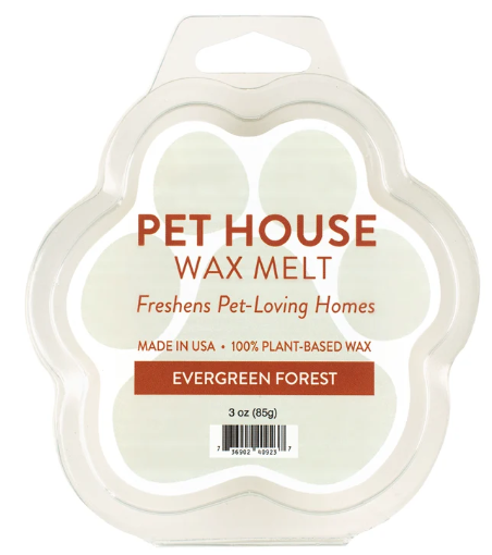 One Fur All Pet House Evergreen Forest Wax Melt – Pet Odor Eliminating Plant-Based Wax, 3 oz