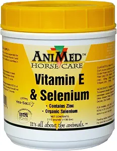 AniMed Vitamin E & Selenium with Zinc 2.75 lb – Equine Antioxidant & Immune Support Supplement for Horses