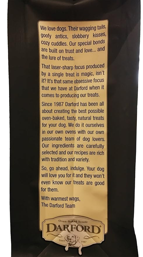 Darford Grain Free Peanut Butter Dog Treats 12 oz – Oven-Baked Crunchy Heart-Shaped Dog Biscuits