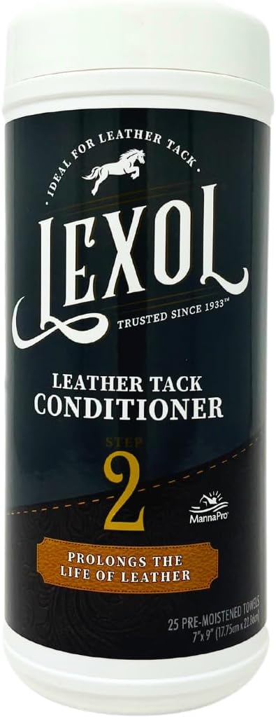 Lexol Leather Conditioner Quick Wipes – Pre-Moistened Leather Care Wipes for Saddles, Tack, Boots & More