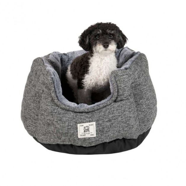 Chill Kuzzi FIR Round Bed Grey 23" 